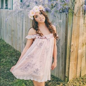 Free People Floral & Lace Dress